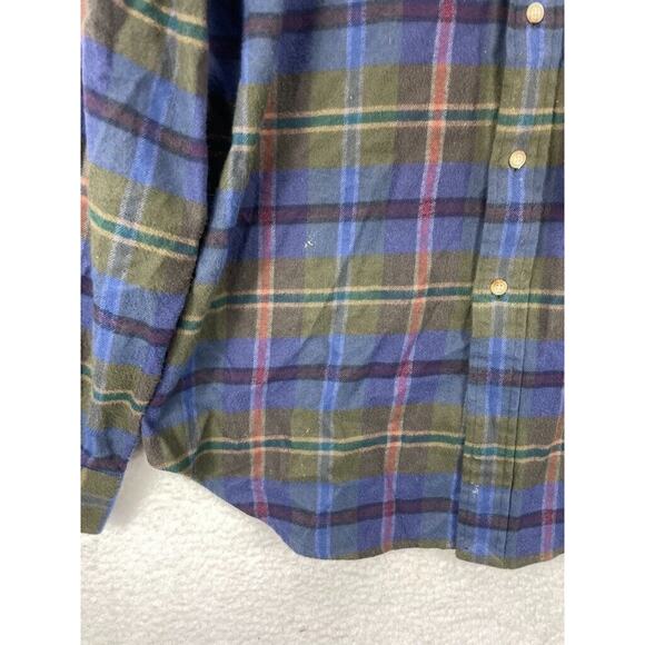 Polo Ralph Lauren Button Up Shirt Men’s L Blue Plaid Long Sleeve Classic Fit - Picture 8 of 9
